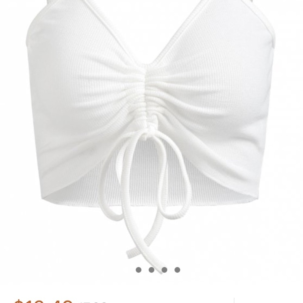 zaful clench tank top white